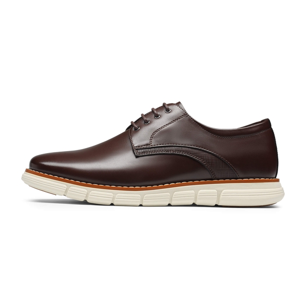 [CrossFlex NeatPolish] Men's Non-Slip Casual Oxford Sneakers - DARK BROWN - 2